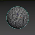 Detailed Gray Rock Texture Component Featuring Cracked Surface And Circular Protrusion
