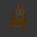 Traditional Chinese Wooden Chair Design With Classic Openwork Backrest And Carved Patterns