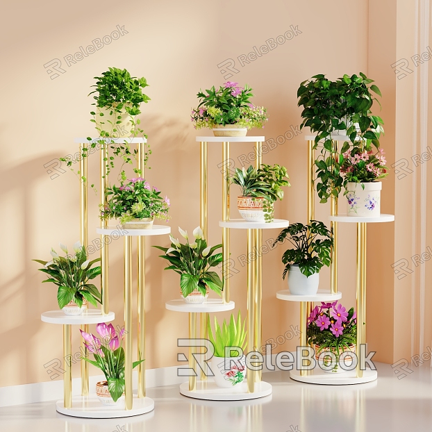 Flower Rack Storage Rack Balcony Flower Shelf Living Room Floor-standing Multi-layer Potted Plant Fleshy Flower Rack Plant Pot Rack model