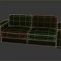 Green Leather Two Seater Sofa with Modern Design and Comfortable Seats