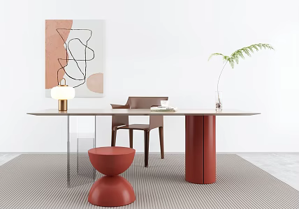 Modern Study Modern Desk 3d model