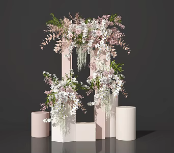 Modern Floriculture Combination Floriculture Rack Floriculture Beauty Floriculture Device Wedding Floriculture 3d model