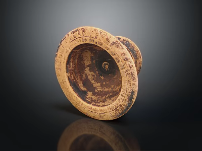 Clay bowl Chinese bowl 3d model