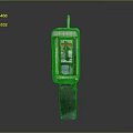 Vintage Phone Booth With Glass Panels Interior Telephone And Metal Structure