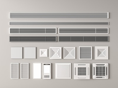 Modern Air Conditioning Air Outlet Central Air Conditioning Extremely Narrow Air Outlet Air Outlet Exhaust Fan Air Conditioning Outlet Extremely Narrow Outlet 3d model