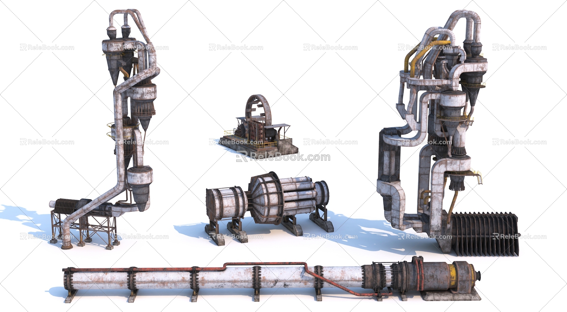 Modern Chemical Equipment Cement Plant Equipment Steel Plant Equipment Oil Refinery Equipment Large Plant Equipment Equipment 3d model