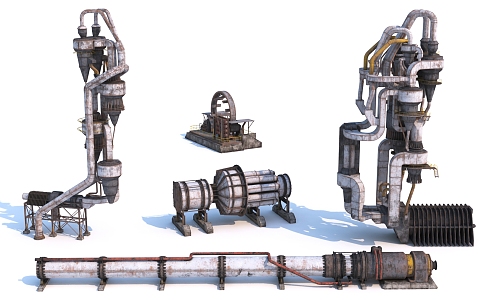 Modern Chemical Equipment Cement Plant Equipment Steel Plant Equipment Oil Refinery Equipment Large Plant Equipment 3d model