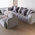 Modern Sofa Leisure Sofa Soft Bag Sofa Pillow Bread Sofa Multi-Person Sofa 3d model