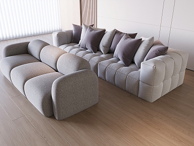 Modern Sofa Leisure Sofa Soft Bag Sofa Pillow Bread Sofa Multi-Person Sofa 3d model