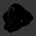 Realistic Metallic Gorilla Head Sculpture With Textured Surface And Dark Background