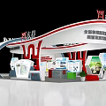 Modern Exhibition Booth for Beautiful Yichun Promotion With Curved Structure Display Boards and Brand Signage