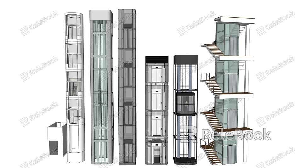 Glass Elevator Modern Elevator model