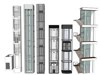 Glass Elevator Modern Elevator 3d model