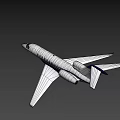 Modern white and blue business jet with sleek fuselage wings engine and tail details