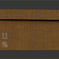 Household Storage Box With Brown Textured Surface And Brand Logo Design