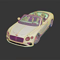 White Luxury Convertible Car With Sleek Design And Open Top Front Grille And Alloy Wheels