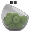 Fresh Ripe Green Guavas in Clear Glass Bowl Healthy Tropical Fruits