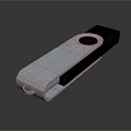 Sleek Metal USB Flash Drive With Black And Silver Design For Computer Storage