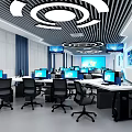 modern classroom 3d model