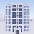 New Chinese-style Residential Building Elegant Multi-storey Residence 3d model