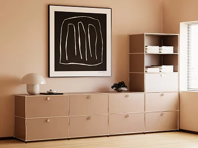 Antique Decorative Cabinet Storage Cabinet Bauhaus Decorative Cabinet 3d model
