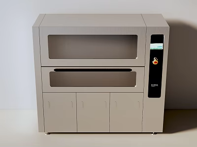 Modern Medical Device With Transparent Windows Storage Cabinets And Control Panel 3d model