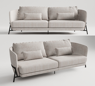 Modern double sofa 3d model