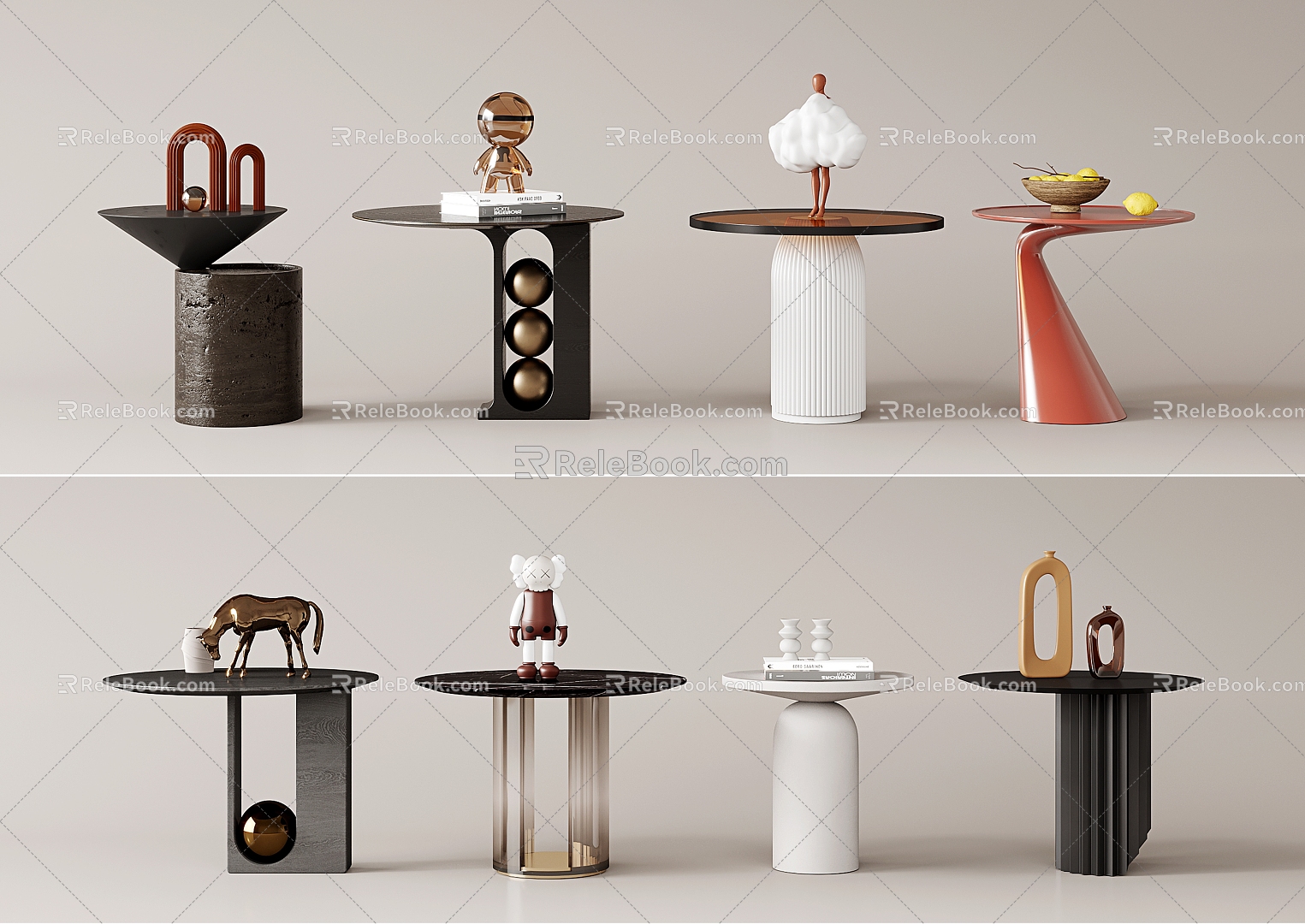 Modern Side Table Side Table Corner Table Small Coffee Table Ornaments Round Table Bedside Table Storage Rack model