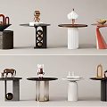 Modern Side Table Side Table Corner Table Small Coffee Table Ornaments Round Table Bedside Table Storage Rack 3d model