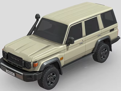 Toyota Beige Off Road SUV With Black Tires Rugged Exterior And Classic Design 3d model