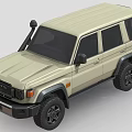 Toyota Beige Off Road SUV With Black Tires Rugged Exterior And Classic Design