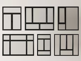 Windows casement windows glass windows bay windows doors and windows balcony windows 3d model