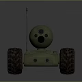 Off Road Exploration Robot With Large Tires Spherical Camera And Antenna 3d model