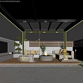 Modern Garden Landscape Design With Glass Roof Wooden Deck Outdoor Sofa Plants And String Lights