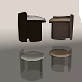Modern sofa stool 3d model