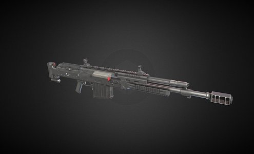 AK50 Counter Equipment Rifle 3d model