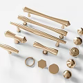 Golden Door Handles and Knobs in Various Shapes for Home Decor Applications