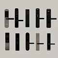 Modern smart lock fingerprint lock password lock door lock handle 3d model