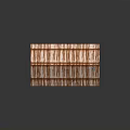 Rustic Wooden Barn Structure With Rusty Corrugated Metal Roof And Wooden Door