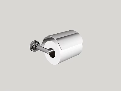 Modern Chrome Wall Mounted Bathroom Toilet Paper Holder Single Roll Design 3d model