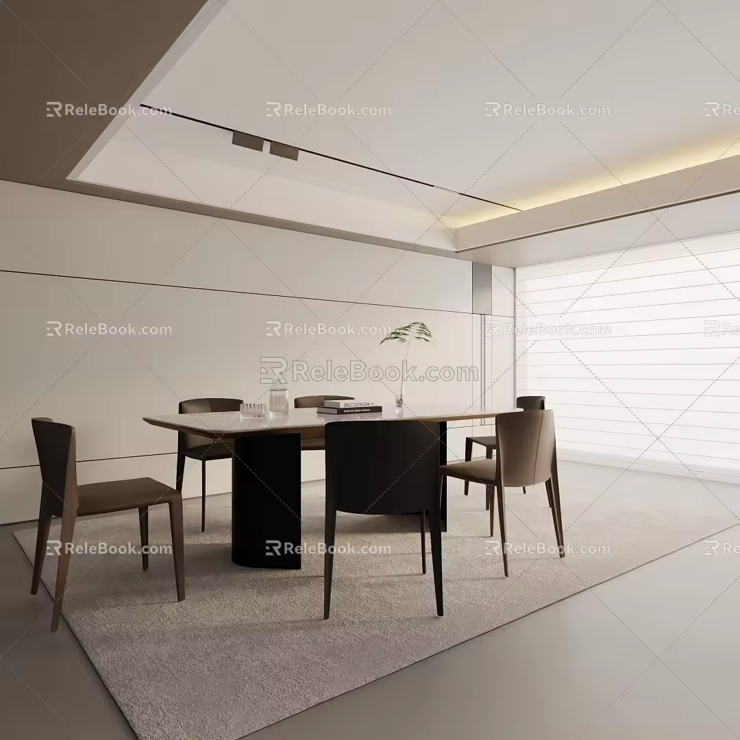 Modern table combination 3d model
