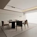 Modern table combination 3d model