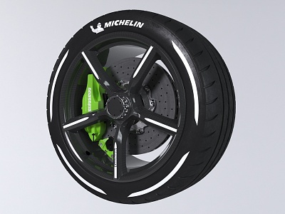 Wheel hub assembly tire Koenigseg tire 3d model