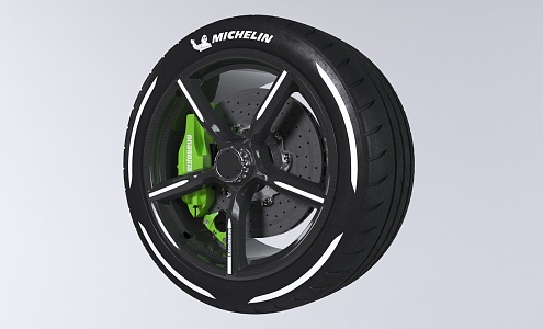 Wheel hub assembly tire Koenigseg tire 3d model