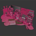 Industrial Scene Setup With Machinery Pipes Metal Structures And Bricks