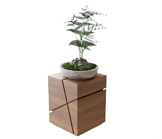 potted plant bonsai plant ornaments green plant 3d model