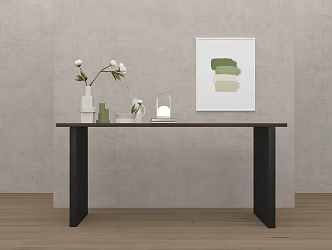 Table Vase Hanging Painting Jewelry Ornaments Combination 3d model