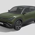 Green Modern SUV With Black Roof And Stylish Front Grille Design