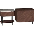 Two Modern Wooden Bedside Tables With White Top Shelf Drawers And Black Legs