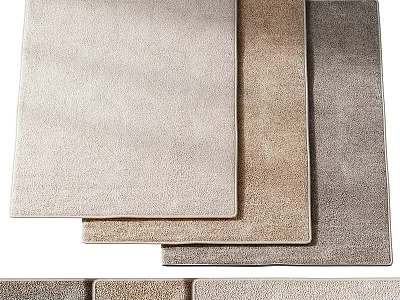 Neutral Colored Square Rugs With Soft Texture And Plush Design For Home Decor 3d model